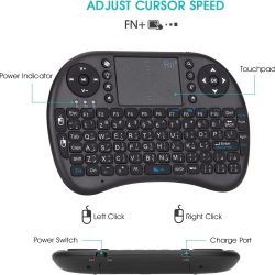 Rii Wireless Keyboard, [Arabic layout]  i8 Mini Keyboard with Touchpad ＆ QWERTY